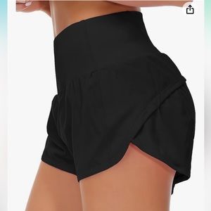 Black Athletic Running Shorts